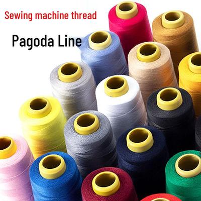Pagoda 402 Sewing Machine Thread - Large Spool, 3000 Yards, Overlock, Hand Sewing, White & Black