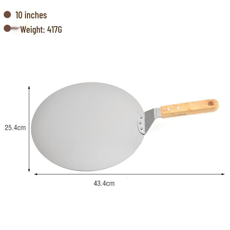 Stainless Steel Pizza Peel with Wooden Handle - Kitchen Baking Tool