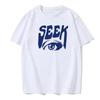 Seek Anticipated Gaze Printing T-Shirts Men Soft Loose Tshirs Breathable Summer Street Hip Hop T-Shirts Cotton Loose Tee Clothes