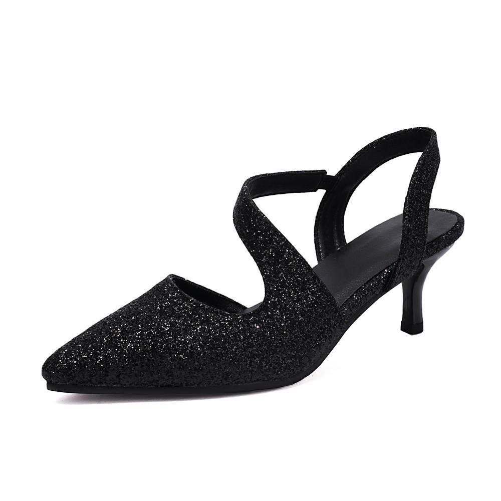 Fashion New Design Luxury Black Silver Stilettos Pointed Toe High Heels Women Sandals Summer Party Wedding Dress Prom Shoes Pumps 2025