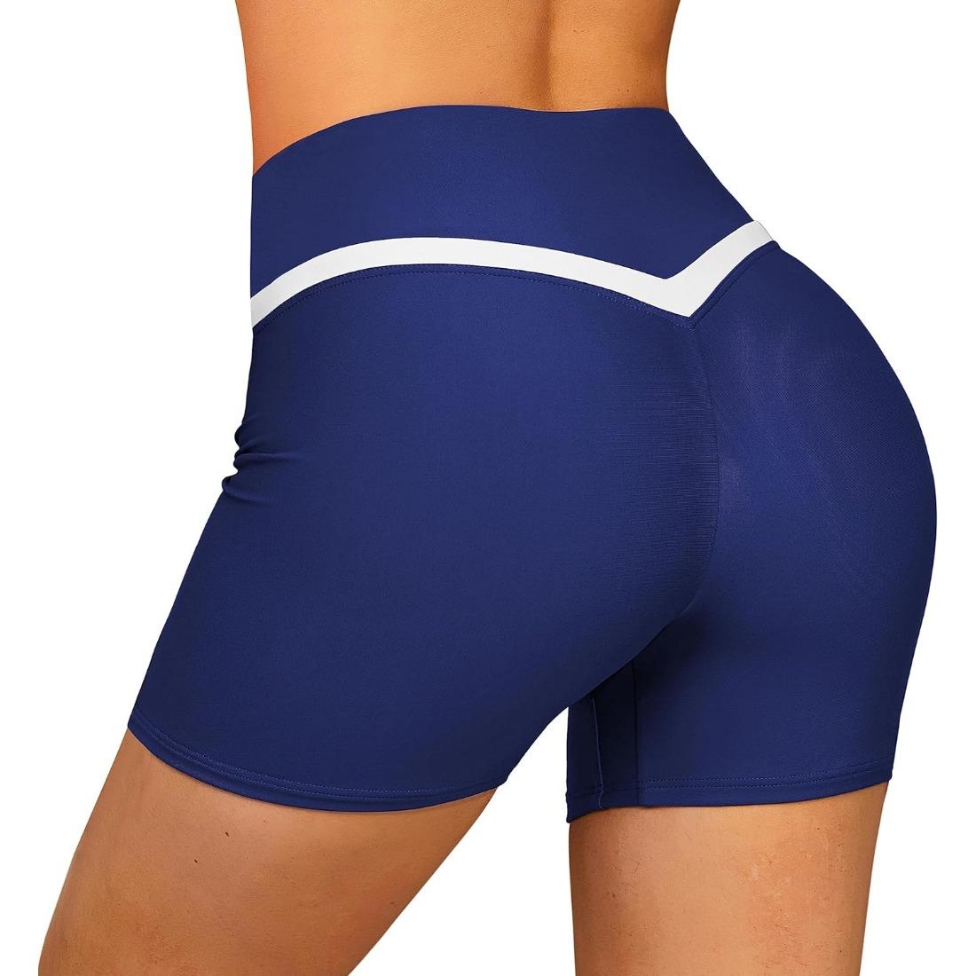 

Женские шорты для плавания Charmleaks, шорты для плавания с высокой талией и карманами, плавки-танкини L темно-синий