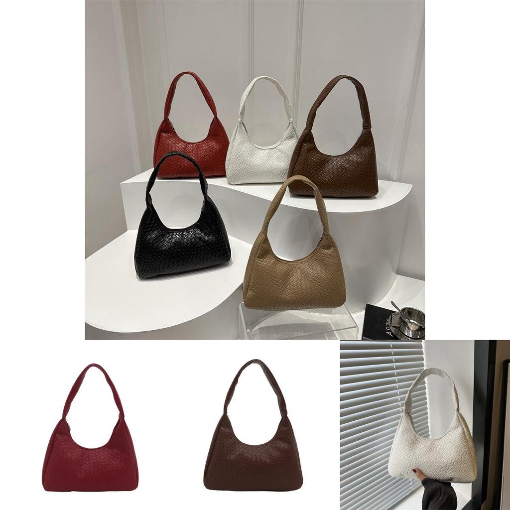 Fashionable Woven Diamond Pattern Women's Tote Bag Single Strap Versatile For All Winter Outfits