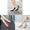 Spring High Heel Shoes For Women With Pointed Toe Pu Slipon For Office And Formal Wear