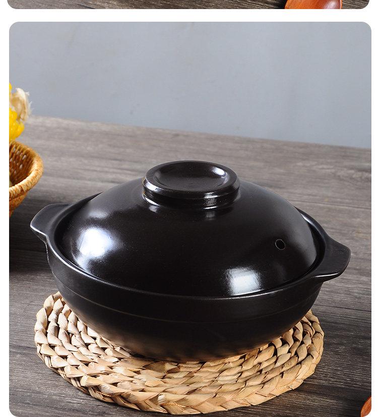 High-Temperature Resistant Clay Pot with Handle for Claypot Rice & Noodles - Durable, No Crack, Small Commercial Sand Pot