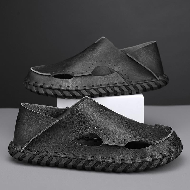Fashion CYYTL Mens Sandals Summer Casual Fisherman Male Slippers Fashion Leather Outdoor Platform Ankle Beach Shoes Luxury Sport Walking