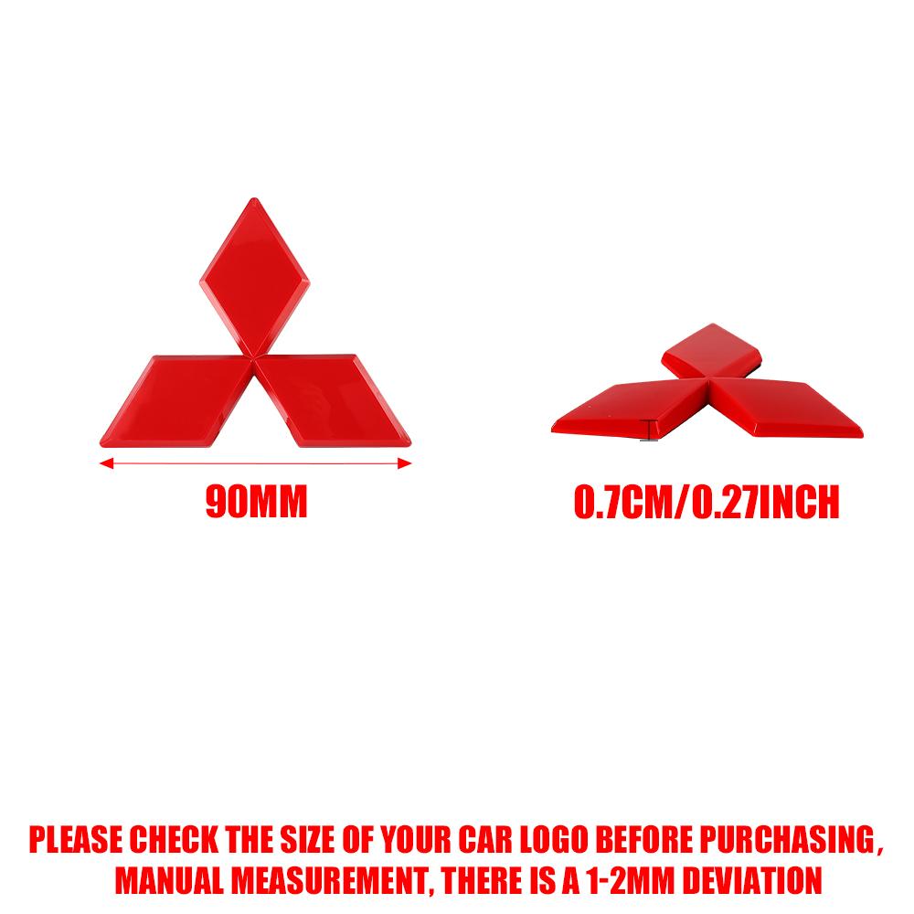 Adesivo de Logo 3D ABS para Grade Frontal, Porta-malas, Volante de Carro Para Mitsubishi Lancer Lancer EX Galant ASX Outlander Pajero Eclipse