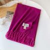 Solid color imitation cashmere scarf women's metal standard shawl women's high-grade relaxation camel-colored warm scarf