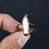 Mother Of Pearl Handmade Gemstone Ring, Copper Electroformed Ring Antique Jewelry, Adjustable Ring Engagement Gift