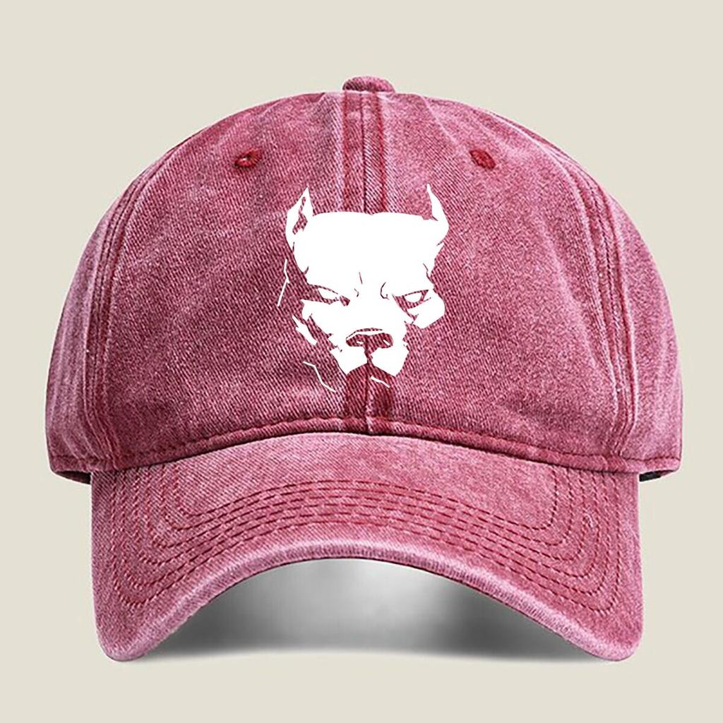 Devilish Face Silhouette Fashion Washed Baseball Cap Hat Outdoor Activities