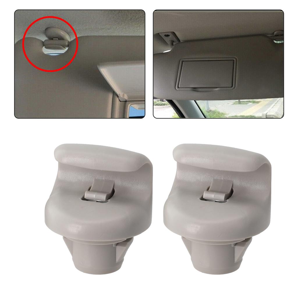 2Pcs Gray Sun Visor Hook Holder Clip Bracket Hanger For Nissan Versa Note Sentra Juke 96409BC402 96409EA00A 96409CG000 Car Acces