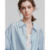 Chuyu Women's Lyocell Acetate Long Sleeve Shirt with Back Slit