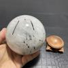 9,3 cm Natürlicher Schwarzer Turmal Kugel Quarz Kristall Energie Edelstein Kugel Heim Büro Dekoration Geschenk Mineral Entmagnetisierungs Schmuckstücke