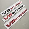 1Pcs 3D ABS Chrome Logo V8 BITURBO Emblem Car Fender Side Badge Decal For C63S C63 E63 G63 G500 Sticker Accessories