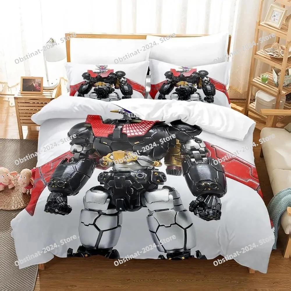Mazinger Z Bedding Set Printed With Pillowcase Bed Duvet Cover Soft Single Double Queen Super King Size Aldult Kid Bedroom