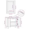 2 Piece Bathroom Furniture Set Brown Solid Mango Wood