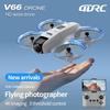 New V66 Mini Drone 4K HD Dual Camera Headless Mode Obstacle Avoidance FPV Drone Foldable 360° Flip Remote Control Quadcopter Children's Toy Gift