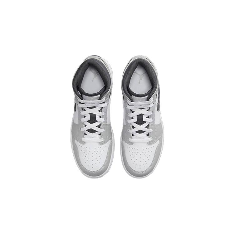 Jordan Kids Jordan 1 Mid "Light Smoke Grey" Sneakers 554725-078