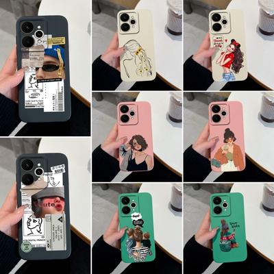 Pour Realme 15 C73 C33 C35 Note 70 70T 15T 15X C21Y C25Y Coque de téléphone en Silicone antichoc Motifs Beau Garçon Fille Coque Mode Pour Realme Housse Arrière