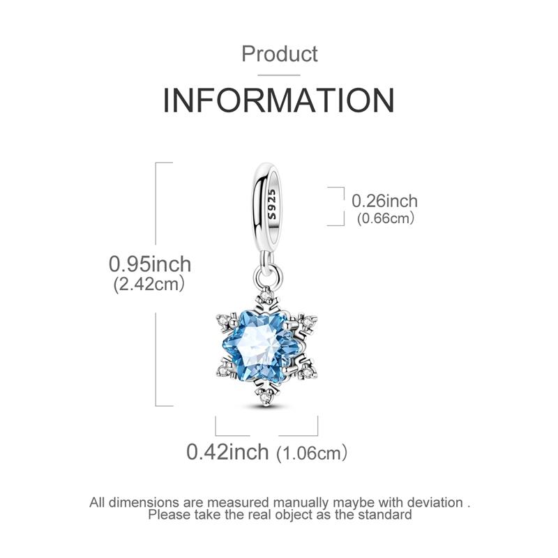 Copper Snowflakes Pendant Charms Jewellery Fit Originalbracelet Necklace For Women Diy Gift