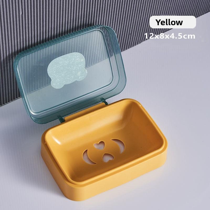 Bathroom Soap Dish With Lid Home Plastic Soap Box Keeps Soap Dry Soap Dish Travel Essentials
