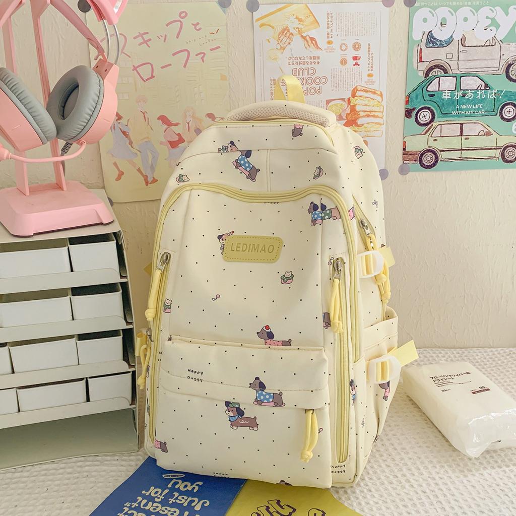 Schoolbag new cute schoolbag junior high school girls high value multi-pocket campus versatile large capacity backpack