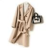100% Wool Women Coat MODERN NEW SAGA Autumn Wool Long Coat Handmade Pea Coat Winter Warm Wool Long Jacket Overcoat