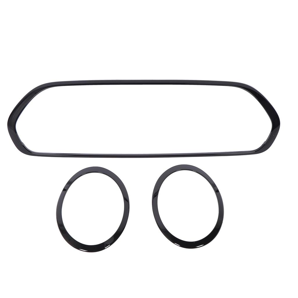 3 Pcs Gloss Black Headlight Grille Surround Cover Trims Kits 51138739497 Replacement for Clubman Standard S JCW F54
