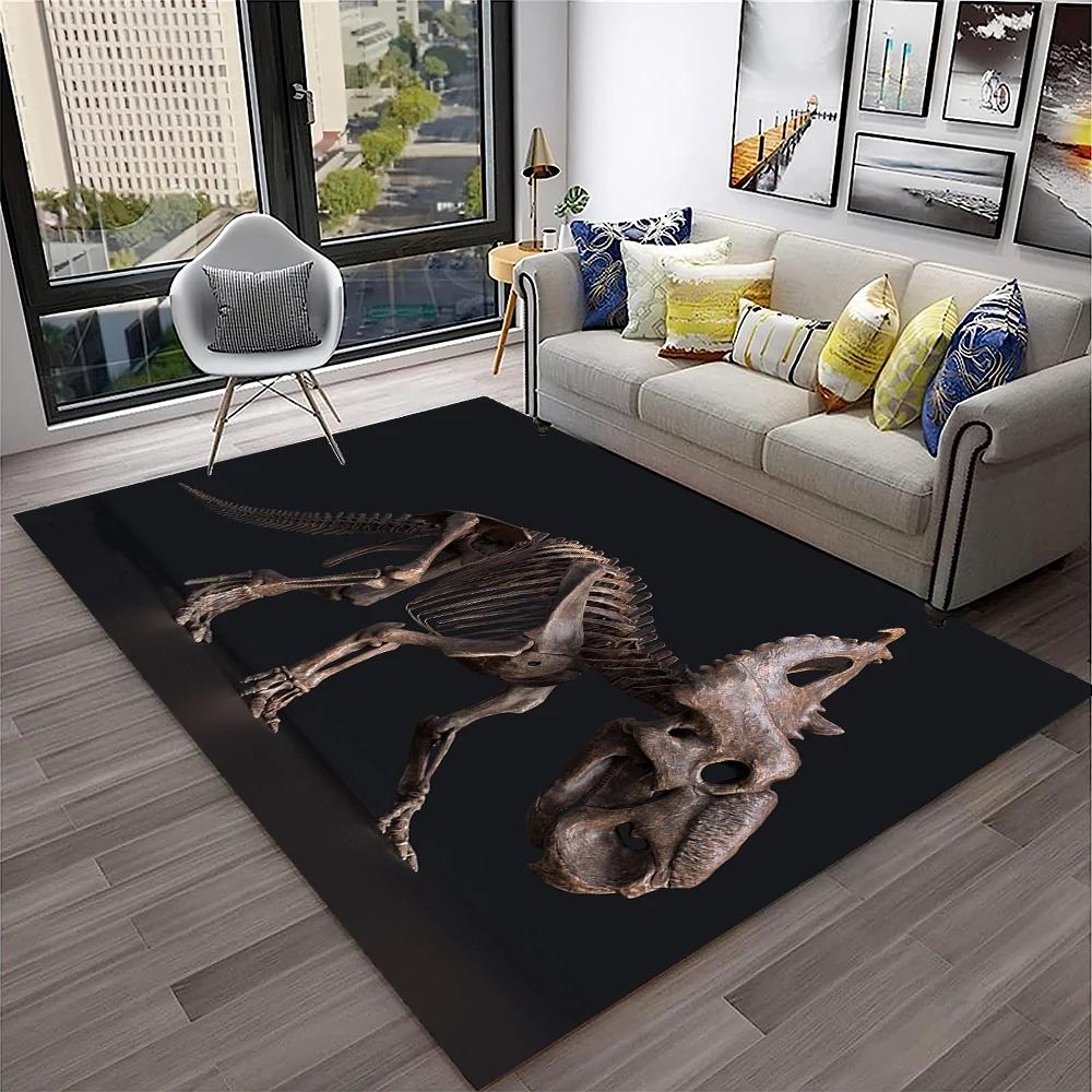 

3D Dinosaur Animal Fossil Series Carpet HD Rug for Home Living Room Bedroom Sofa Doormat Decor,kids Area Rug Non-slip Floor Mat 40x60cm