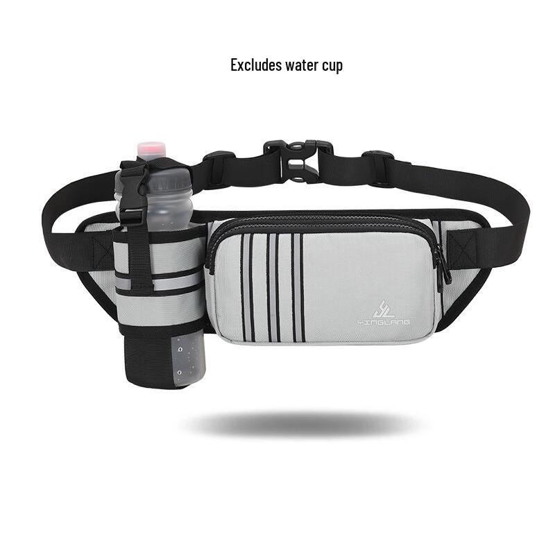 Светоотражающая поясная сумка для бега Hufeng с держателем для бутылки с водой