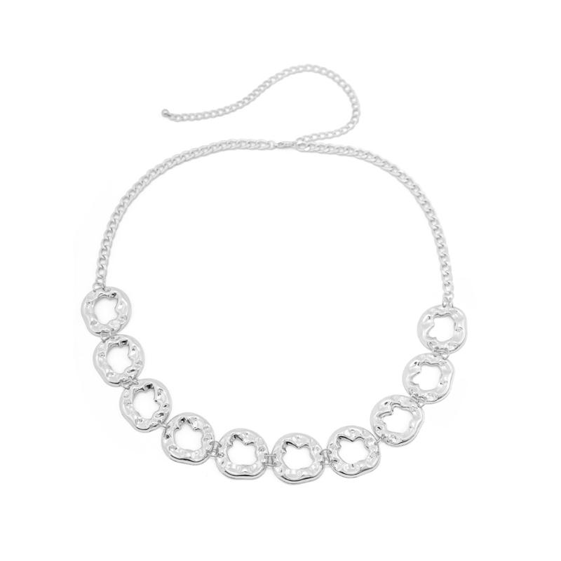 Fashionable Irregular Circle Waist Chain Necklace With Adjustable Metal Chain For Women Grunge And Steampunk Style