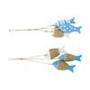2 Pcs Ocean Decorations Flamingo Ornament Sea Fish Accessories Home Decorate