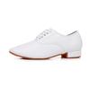 Leather Men Modern Dance Shoes Soft Soled Dancing Shoes Low Heel Adult Boy's Latin Tango Ballroom Shoes