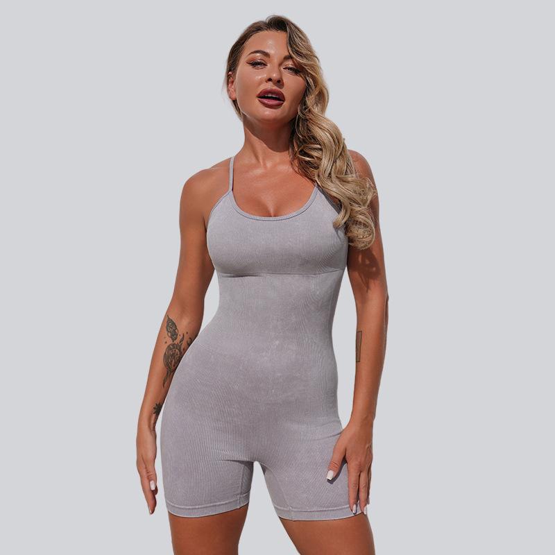 JYL Shaping Bodysuit High Elastic Tight Backless Yoga Outfit L античный пурпурный