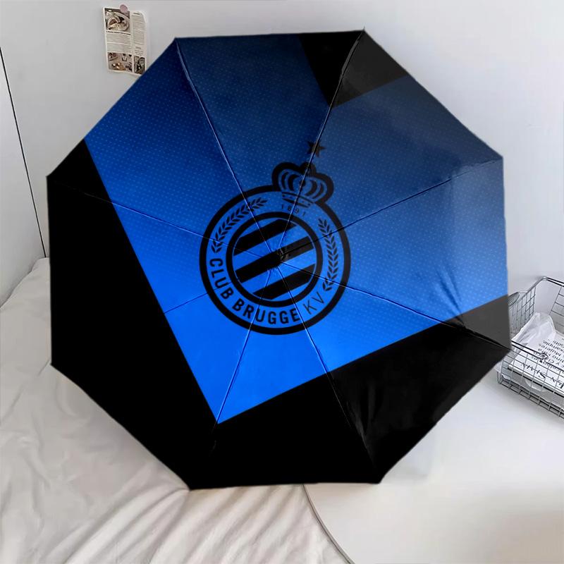 Club Brugge KVpattern, automatic folding umbrella, portable and foldable design, 8 ribs, a Christmas or birthday gift.