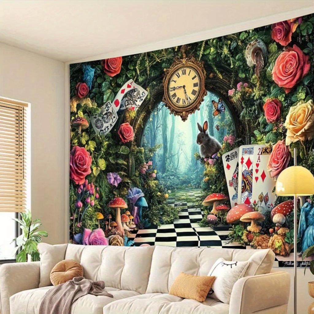 2D Flat 1pc 2D Flat Forest Party Oversized Backdrop Banner Party Banner Backdrop Photo Wall For Party Backdrop Space Birthday Anniversary