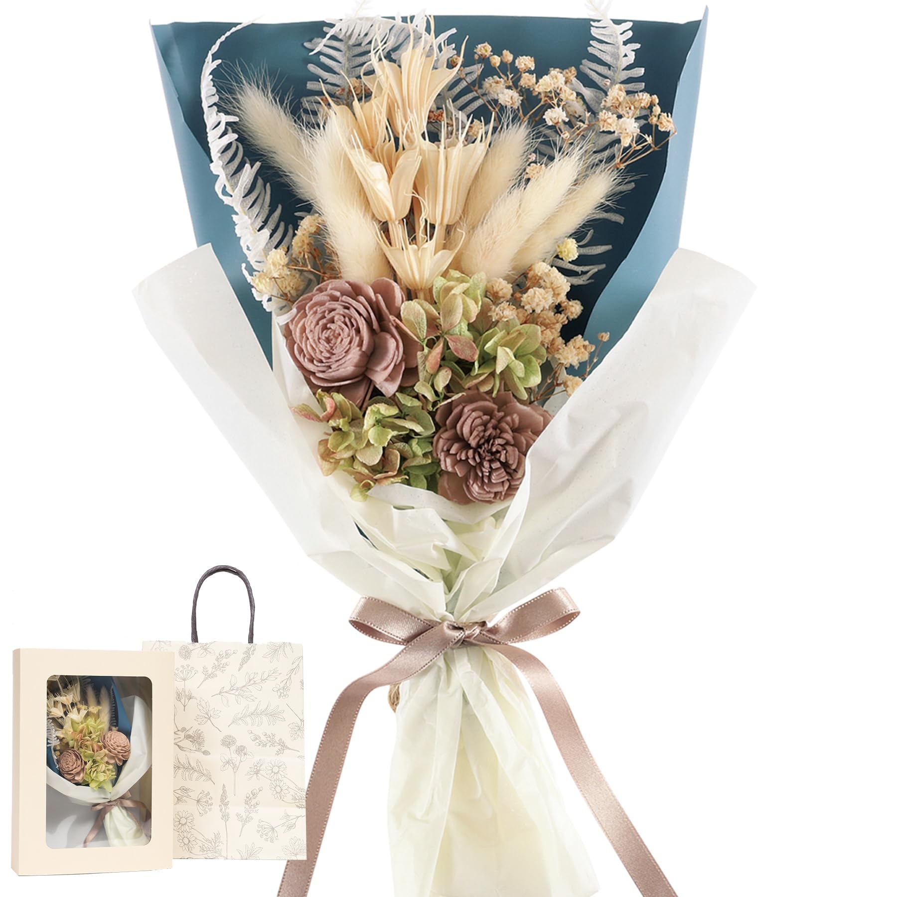 

Lilys Epice Flower Gift 2025 Preserved Flowers Dried Flowers Bouquet Swag Bouquet Flower Gift Made in Japan Present mb1bg [liLYS épice] (Melty Beige)
