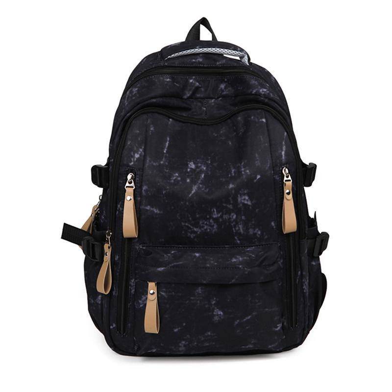 

Tie-Dye Backpack Junior High School Students Lightweight Schoolbag Large Capacity Backpack Style2 чёрный