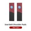 LEG1 Car Seat Belt Cover Safety Belt Two-colour Splicing Shoulder Protection Pads For VW Tiguan CC Jetta Polo Passat T-ROC Touareg