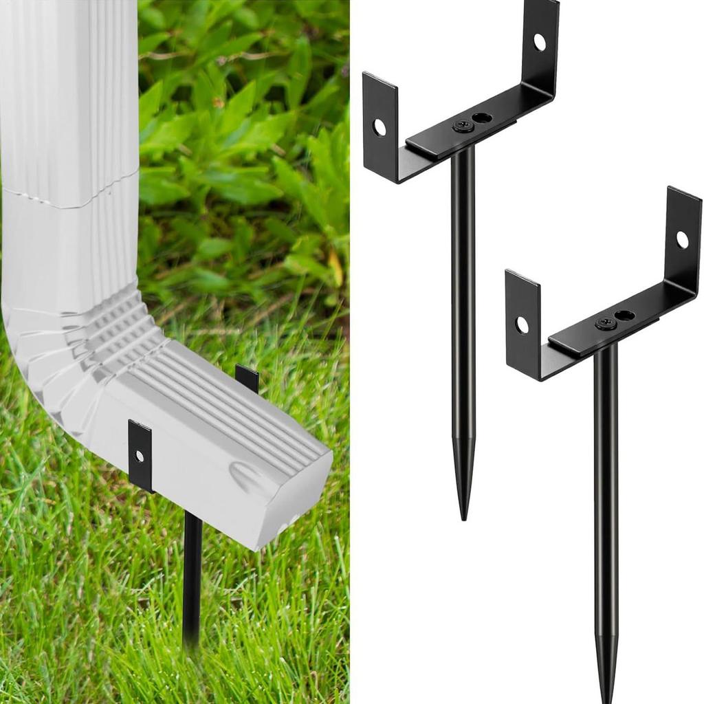 Rainwater Downspout Bracket 2 Pieces Gutter Downspout Extension Brackets Stable Stand Adjustable Accessories For Flood