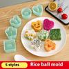 Cartoon Triangular Sushi Kit - 1Set Maker Sushi Mold Onigiri Rice Ball Food Press Japanese DIY Tools for Kitchen Bento