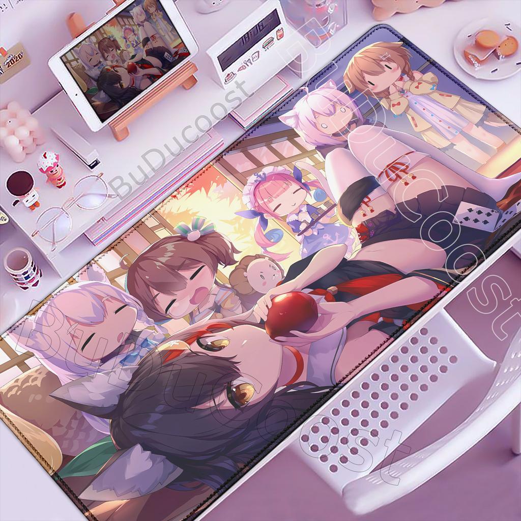 Natsuiro Matsuri Niedliches Mauspads Laptop Groß Hololive Tastatur Spielmatte PC Kawaii Anime Mädchen Mauspads XXL Spielschrank Schreibtischmatte
