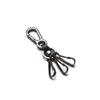 SCALETTO BLACK BA033 Simple Glossy Leather Keychain