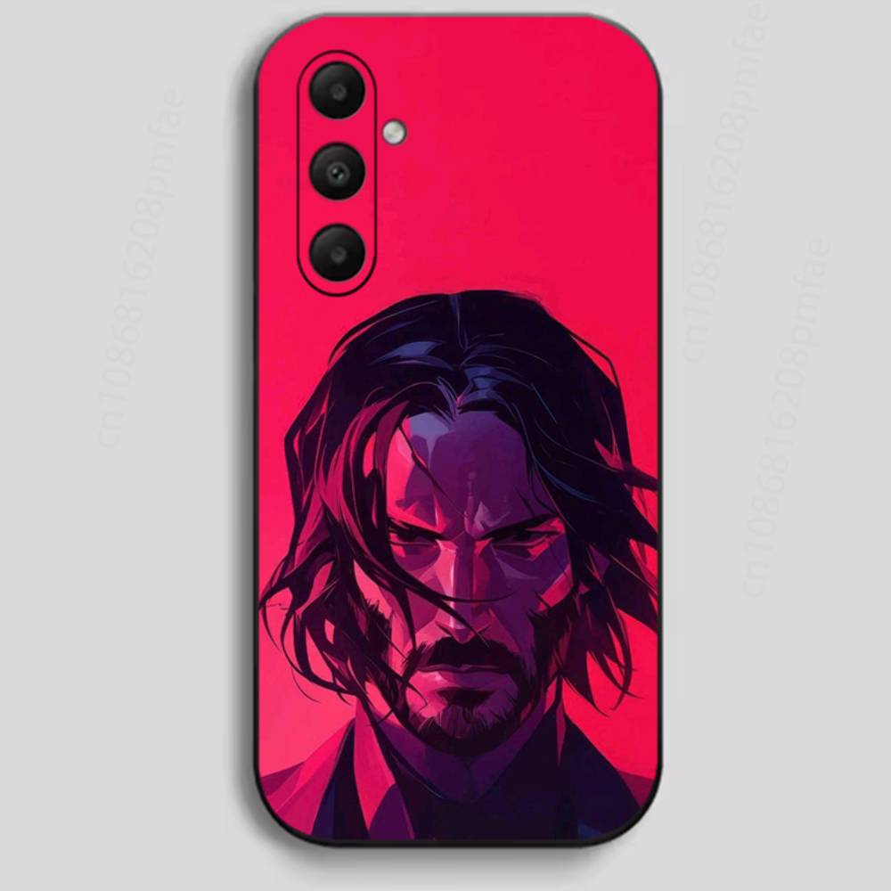 Cool J-John Wick Phone Case for Samsung Galaxy A73,23,53,33,24,72,22,52,32,54,A34 Soft Cover
