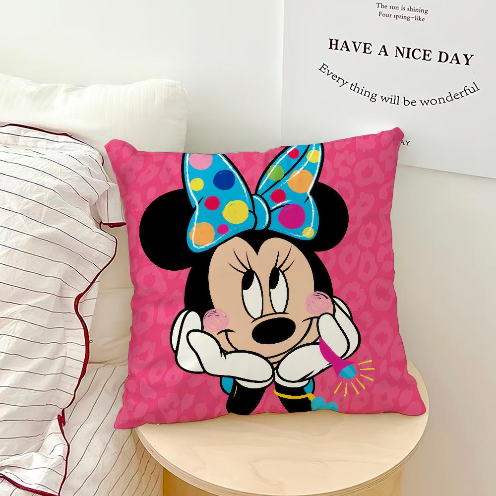 cartoon art pink cute m-Minnie Mouse Comfortable soft Pillow Case for Sofa Living Room Home office Decor Protective Covers