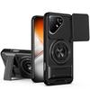KEYSION Magnetic Phone Case for TECNO Pova 8 Pro 5G Slide Camera Protection Upright Kickstand 360° Ring Shockproof Back Cover