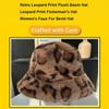 Leopard Print Fisherman's Hat British Autumn Winter Warm Hat  for Daily Wear