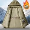 Men's Winter Parka Jacket with Faux Fur Lined Thicken Keep Warm Waterproof Outerwear Multi-pockets Coats Plus Size M-8XL Jacket