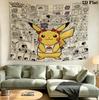 Pokemon Wall Tapestry Aesthetic Wall Hanging Printed Fabric Blanket Decorative Tapestries For Bedroom Living Room Home Decor