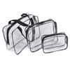 Customizable Transparent PVC Makeup Bag Set - Portable Summer Travel Cosmetic Organizer