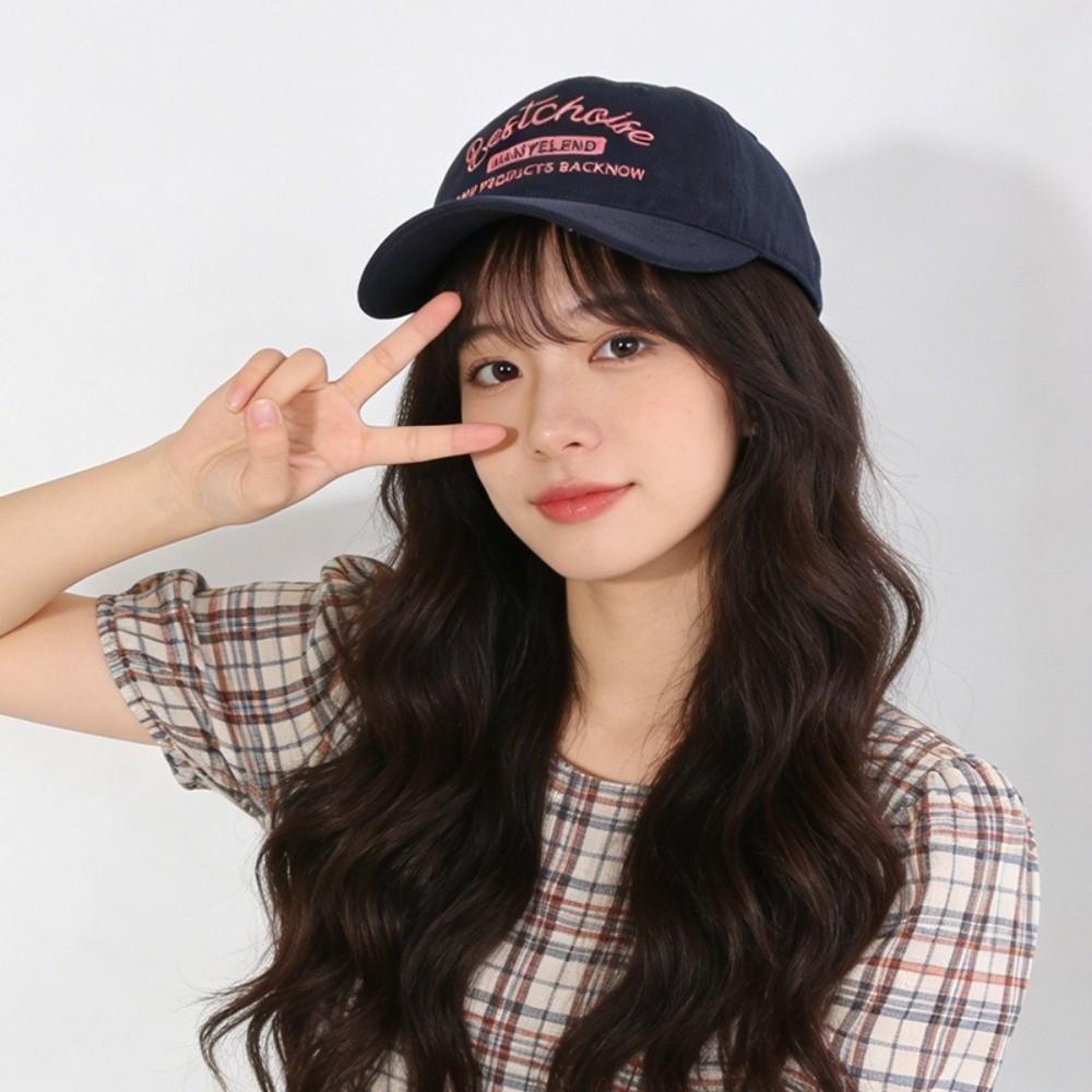Cotton Embroidery Letter Baseball Cap Embroidered Peaked Cap Simple Sun Hat Men